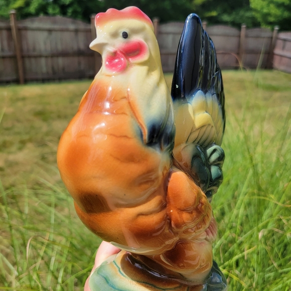 Royal Copley Ceramic Hen ~ Chicken ~ Vintage ~ Farmhouse ~ Colorful! - Picture 11 of 16